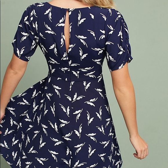 Anthropologie Maeve Fern Ruched Butterfly Dress - Picture 4 of 8